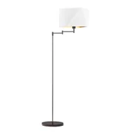 Lampy stojące - Czarna lampa podłogowa z czarnym abażurem SANTIAGO GOLD - miniaturka - grafika 1