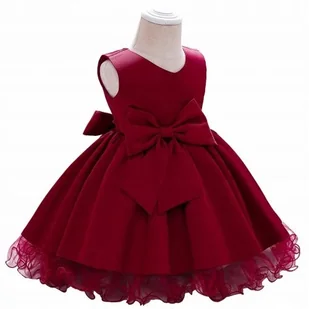 SUKIENKA ELEGANCKA KSIĘŻNICZKA WESELE 74/80 - Sukienki - miniaturka - grafika 1