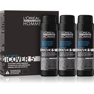 Farby do włosów i szampony koloryzujące - Loreal Professionnel Professionnel Homme Color farba do włosów 3 szt odcień 3 Dark Brown Color Gel Ammoniak-free) 3x50 ml - miniaturka - grafika 1