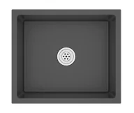 Zlewozmywaki - Elior Prostokątny czarny kuchenny zlew A4-E95 - miniaturka - grafika 1