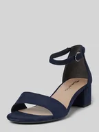 Sandały damskie - Sandały z szerokim paskiem na cholewce - miniaturka - grafika 1