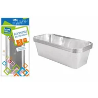 Formy do ciast - Foremki aluminiowe 1000 ml 5 szt. srebrny - miniaturka - grafika 1