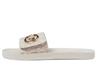Klapki i japonki damskie - Michael Kors MK Charm Slide klapki damskie, waniliowy, 36 EU - miniaturka - grafika 1