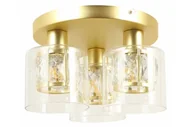 Lampy sufitowe - Elmo lampa sufitowa 3xE14 złota/przeźroczysty 638803-36 - miniaturka - grafika 1