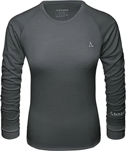 Schoffel Damska koszulka z długim rękawem z merynosów z długim rękawem 1/1 czarny Pirate Black M 11341 - Koszulki i topy damskie - miniaturka - grafika 1