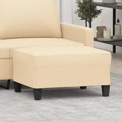 Pufy i podnóżki - Podnóżek, kremowy, 70x55x41 cm, tapicerowany tkaniną - miniaturka - grafika 1
