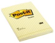 Zakładki indeksujące - POST-IT-3M Bloczek samoprzylepny POST-IT w kratkę 662) 102x152 mm 1x100 kart żółty - miniaturka - grafika 1