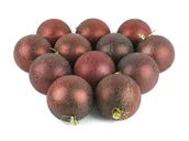 Bombki - Bombki choinkowe bordowe - 8 cm - 12 szt. - miniaturka - grafika 1