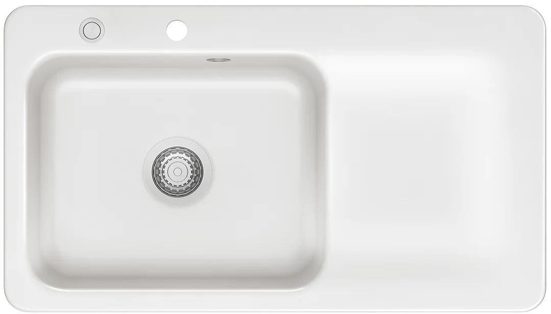 SYSTEMCERAM Zlewozmywak Juna 90 Gronland, zlewozmywak ceramiczny, korek manualny 5015 01 12