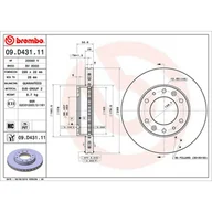 Tarcze hamulcowe - Tarcza hamulcowa BREMBO 09.D431.11 - miniaturka - grafika 1