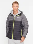 Odzież trekkingowa męska - Columbia Kurtka przejściowa Powder Lite™ Hooded Jacket Szary Regular Fit - miniaturka - grafika 1