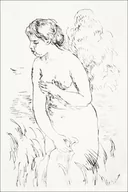 Plakaty - Galeria Plakatu, Plakat, Baigneuse debout, à mi-jambes, Pierre-Auguste Renoir, 61x91,5 cm - miniaturka - grafika 1