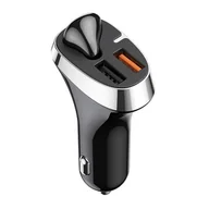 Ładowarki samochodowe - Joyroom Joyroom ładowarka samochodowa 2x USB + słuchawka Bluetooth 5.0 30W 2.1 A Quick Charge 3.0 biały (JR-CP2) JR-CP2 - miniaturka - grafika 1