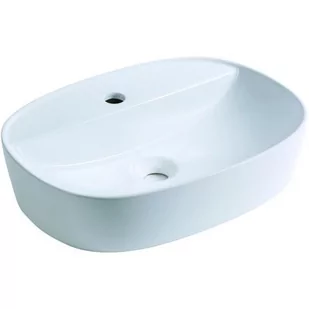 Umywalka nablatowa owalna biały półmat KR-860 WH - Umywalki - miniaturka - grafika 1