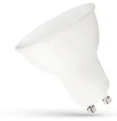 Żarówki LED - Żarówka LED GU10 7,5W b.zimna 6000K 720lm 110st obudowa biała szyba mleczna SPECTRUM - miniaturka - grafika 1