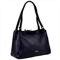 Torebki damskie - Vezze włoska torba skórzana shopper bag granatowa - miniaturka - grafika 1