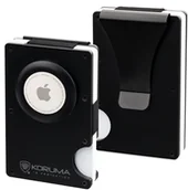 Pozostałe akcesoria do telefonów - Aluminiowe etui na karty z miejscem na AirTag od Apple czarny Uniwersalny - miniaturka - grafika 1