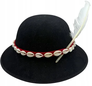 Kapelusz Góralski Filcowy Czarny Tradycyjny Rozmiary 52-60 cm - Moda i Uroda OUTLET - miniaturka - grafika 1