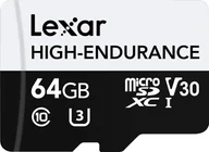 Karty pamięci - Lexar High endurance 64GB MicroSD LMSHGED064G-BCNNG - miniaturka - grafika 1