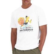 Koszulki sportowe męskie - Koszulka New Balance MT31589WT - biała - miniaturka - grafika 1