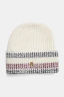 Czapki damskie - Tommy Hilfiger czapka kolor beżowy z grubej dzianiny AW0AW16636 - miniaturka - grafika 1