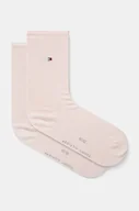 Skarpetki damskie - Tommy Hilfiger skarpetki 2-pack damskie kolor różowy 371221107 - miniaturka - grafika 1