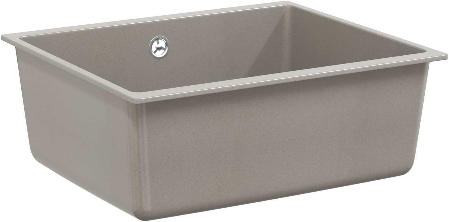 vidaXL Zlew Szary 530 x 460 mm 80% Kwarc i 20% Żywica