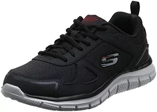 Skechers Męskie trampki Track Scloric, Black Red Bkrd, 44 EU - Trampki męskie - miniaturka - grafika 1