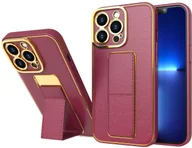 Etui i futerały do telefonów - New Kickstand Case etui do iPhone 12 z podstawką czerwony - miniaturka - grafika 1