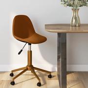 Krzesła - vidaXL Obrotowe krzesło stołowe brązowe obite aksamitem 333504 - miniaturka - grafika 1
