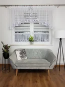 Firany - Firanka do kuchni z zazdroskami, nowoczesne firanki do kuchni - miniaturka - grafika 1