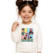 Bluzy dla dziewczynek - BLUZA DZIECIĘCA 67 SIX SEVEN VIRAL HUNTRIX 110-116 DLA CHŁOPCA DZIEWCZYNKI - miniaturka - grafika 1