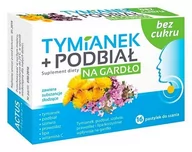 Przeziębienie i grypa - Tymianek + Podbiał, pastylki z witaminą C bez cukru, 16 sztuk - miniaturka - grafika 1