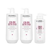 Szampony do włosów - Goldwell DUALSENSES COLOR EXTRA RICH Szampon 1000 ml + Odżywka 1000 ml + Kuracja 500 ml 0000052698 - miniaturka - grafika 1