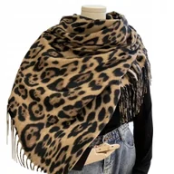Apaszki i szaliki damskie - Duży Szal Wiosenny Modny Kaszmirowy Szalik Damski Chusta Kaszmir Panterka - miniaturka - grafika 1