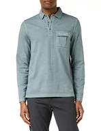 Koszulki męskie - camel active H-Polo 4093313P20 męska koszulka polo z rękawami, zielony (Lead Green 73), M - miniaturka - grafika 1