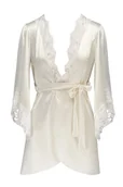 Szlafroki damskie - Szlafrok damski - INOE PEIGNOIR ecru - miniaturka - grafika 1
