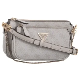 Torebka Listonoszka Noelle Dbl Pouch Crossbody HWBG78 79710 Bone Logo (GU515-g) Guess - Torebki damskie - miniaturka - grafika 1