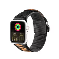 Akcesoria do smartwatchy - Dux Ducis Strap (Outdoor  Version) pasek Apple Watch Ultra, SE, 8, 7, 6, 5, 4, 3, 2, 1 (49, 45, 44, 42  mm) nylonowa opaska bransoleta czarno-pomarańczowy - miniaturka - grafika 1