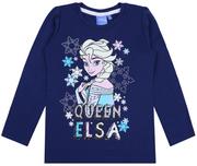 Bluzki damskie - Granatowa, dziewczęca bluzka Elsa Kraina Lodu - miniaturka - grafika 1