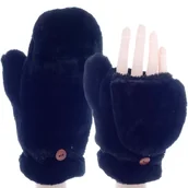 Rękawiczki - ZIMOWE RĘKAWICZKI Z KIESZONKĄ NA PALCE MITENKI - miniaturka - grafika 1