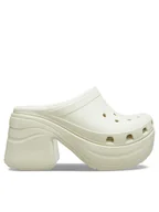 Klapki i japonki damskie - Crocs Klapki Siren Clog 208547 Beżowy - miniaturka - grafika 1
