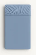 Prześcieradła dla dzieci - Prześcieradło bawełniane z gumką do łóżeczka 140x70 cm - brudny niebieski - miniaturka - grafika 1