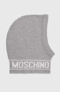 Moschino kominiarka wełniana kolor szary M3136 65414 - Czapki damskie - miniaturka - grafika 1