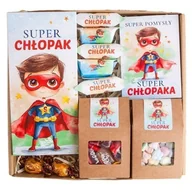 Zestawy upominkowe - PREZENT na DZIEŃ CHŁOPAKA gotowa paczka szkoła przedszkole notesik słodycze - miniaturka - grafika 1