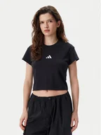 Koszulki i topy damskie - adidas T-Shirt Future Icons Small Logo Baby JE4000 Czarny Slim Fit - miniaturka - grafika 1