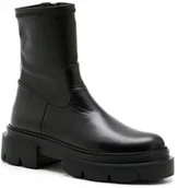 Botki damskie - CZARNE MODNE BOTKI WORKERY CARINII B9444 SKÓRA PŁASKI OBCAS R.36 - miniaturka - grafika 1