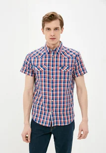 Koszula Męska Wrangler Ss Western Shirt Limoges Blue W5J04Mx50-M - Koszule męskie - miniaturka - grafika 1