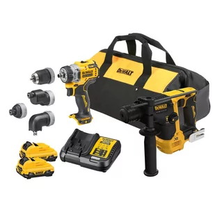 DeWalt DCK2101L2-QW akumulatorowy 2-narzędziowy zestaw Combo 12V 2x3,0Ah Li-Ion (DCH072+DCD703) w torbie - Zestawy elektronarzędzi - miniaturka - grafika 1