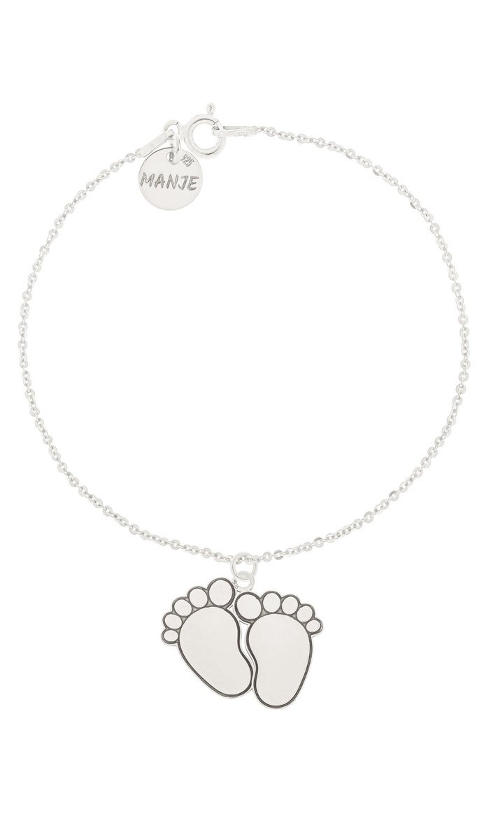 Srebrna bransoletka z dwiema stópkami